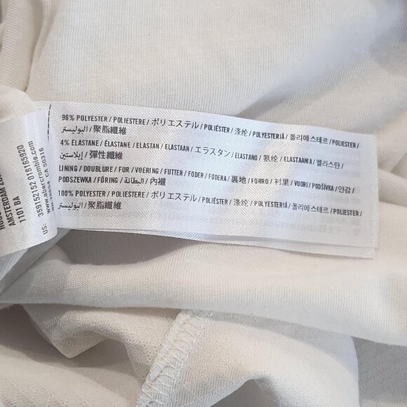 Y2K Hollister Sz S White Mini Dress AOP Textured A-line Zip Bachelorette Bridal - Picture 9 of 10